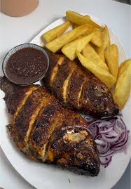 BBQ Tilapia with Yam Fries