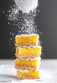 Lemon Bars with Powdered Sugar